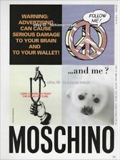 vintage MOSCHINO 1-Page MAGAZINE PRINT AD Spring 1992 social-awareness campaign picture
