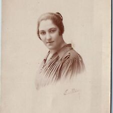 c1910s Ethnic Woman Portrait RPPC Real Photo Middle East Asian Lady Unknown A75 picture