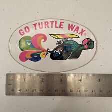 GO TURTLE WAX - Original Vintage 1960's 70’s Racing Decal/Sticker - 4.75 inch picture