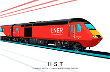 ARTWORK PRINT - HST POWER CAR #43238 LNER LIVERY 'THE FLYING TOMATO' picture