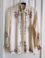 Vintage Escada Margaretha Ley Ivory Silk Blouse Size 40 (8) picture