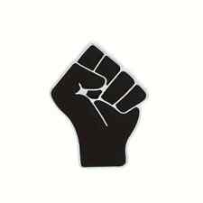 BLACK POWER SOLUTE PIN Raised Fist Black Lives Matter Juneteenth Enamel Brooch picture