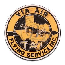 VIA Air Flying Service Inc. TATA Vintage Aviation Vintage Design Circle Sign picture