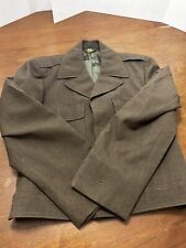 Men's WWII 1940s US Army Ike Uniform Jacket sz 36 Long 40s WW2 Vtg Wool Rare picture