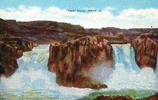 Vintage Postcard Twin Falls Snake River Terrific Column Tourist Attraction Idaho picture