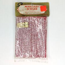 Vintage Merri-Craft Icicles Clear Plastic Christmas Ornaments Decorations | NOS picture