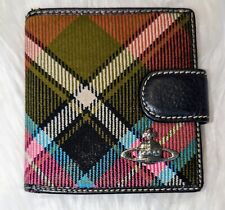 Vivienne Westwood Orb Bifold Wallet Plaid cloth leather Italy *see description* picture