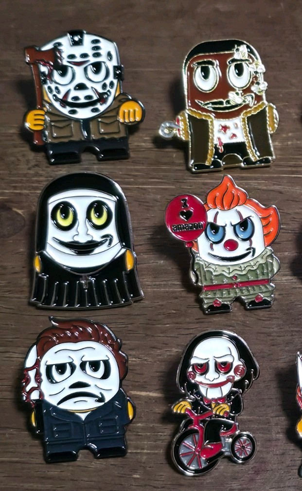 6 Horror Lapel Pins Enamel Pins