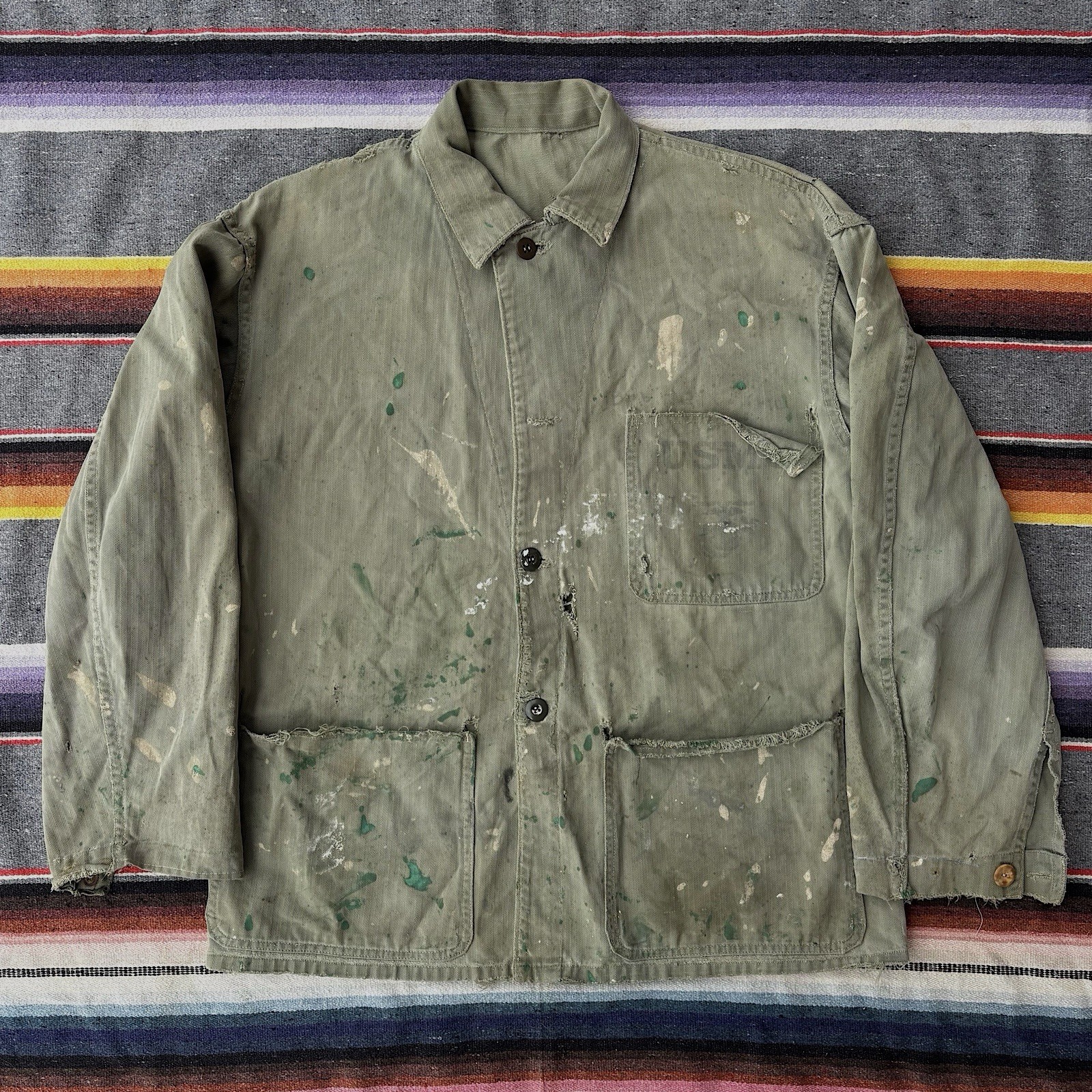 1940s WW2 Vintage USMC P41 HBT jacket Size Large