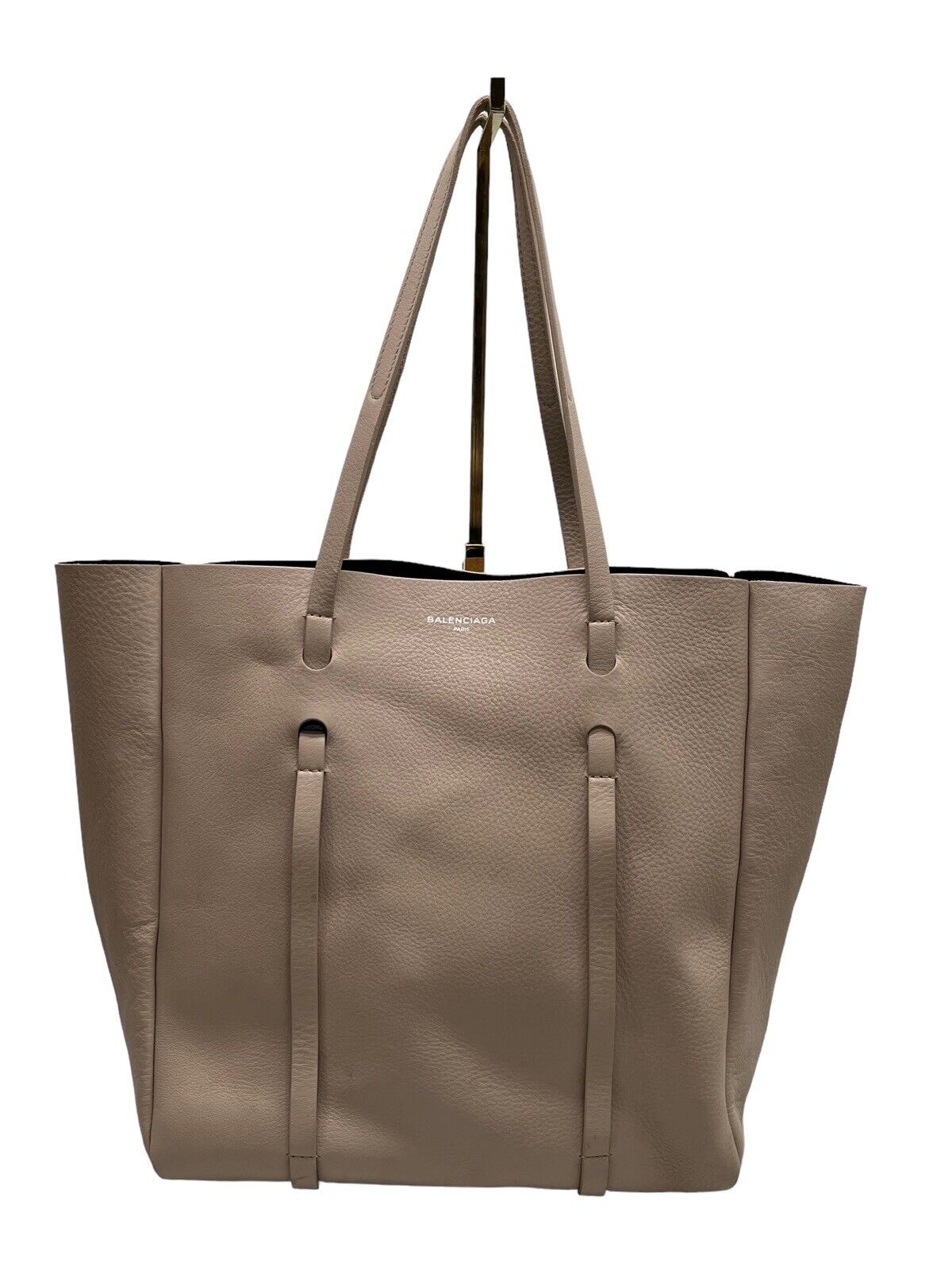 Authentic BALENCIAGA Everyday Tote Bag BEIGE LEATHER 46622