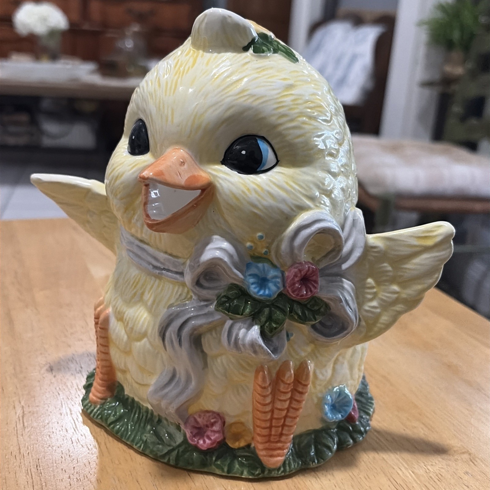 Vintage Brushcreek Creative Pottery Ceramic Spring Chicken Pitcher 1995 