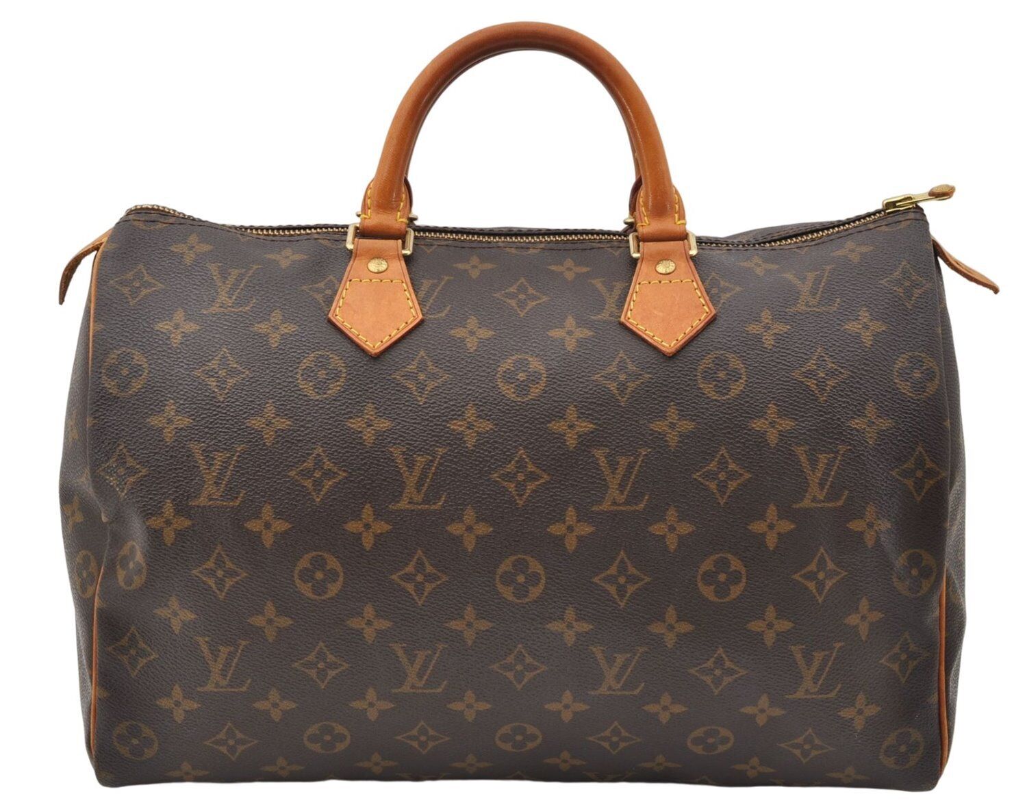 Authentic Louis Vuitton Monogram Speedy 35 Hand Boston Bag M41524 LV 7933E