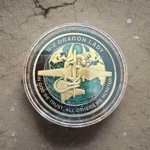 Central Intelligence Agency (CIA) U-2 Dragon Lady Challenge Coin w/ Case Central Intelligence Agency (CIA) U-2 Dragon Lady Challenge Coin w/ Case