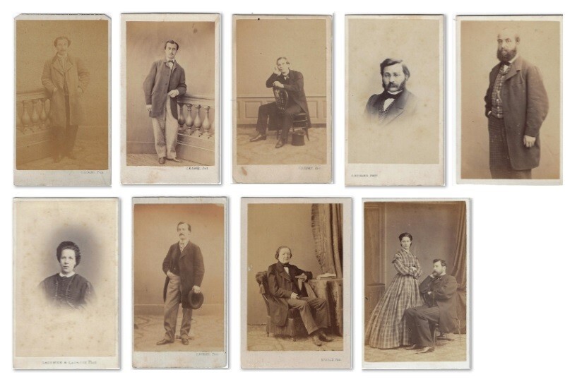 Switzerland Lot 9 CDV C1860 Photos Geneva Richard Lacombe Lacroix Straub Men Women
