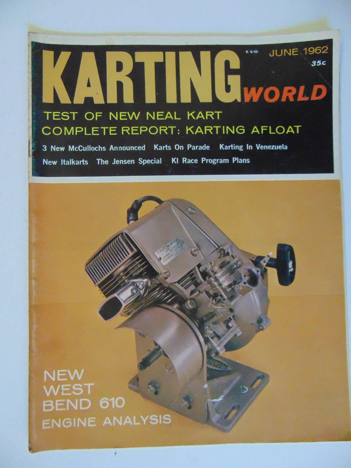 Vintage June 1962 Karting World Magazine