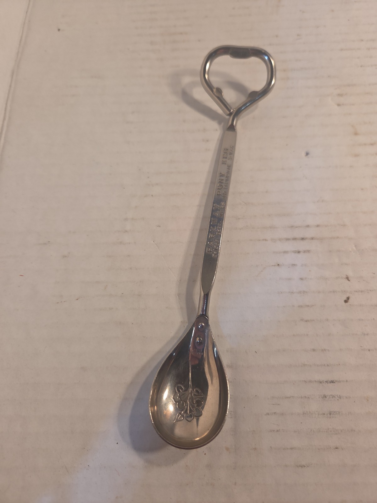 Vintage Parkway Pony Keg Middletown Ohio Spoon Bottle Opener 1950s 