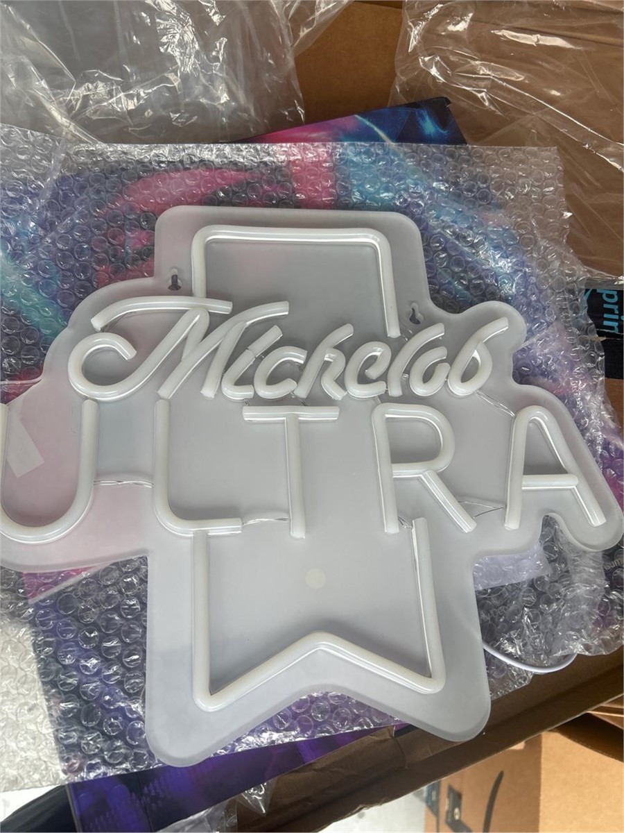 16''x16'' Michelob Ultra Ribbon Beer Vivid LED Neon Sign With Dimmer USB Powered