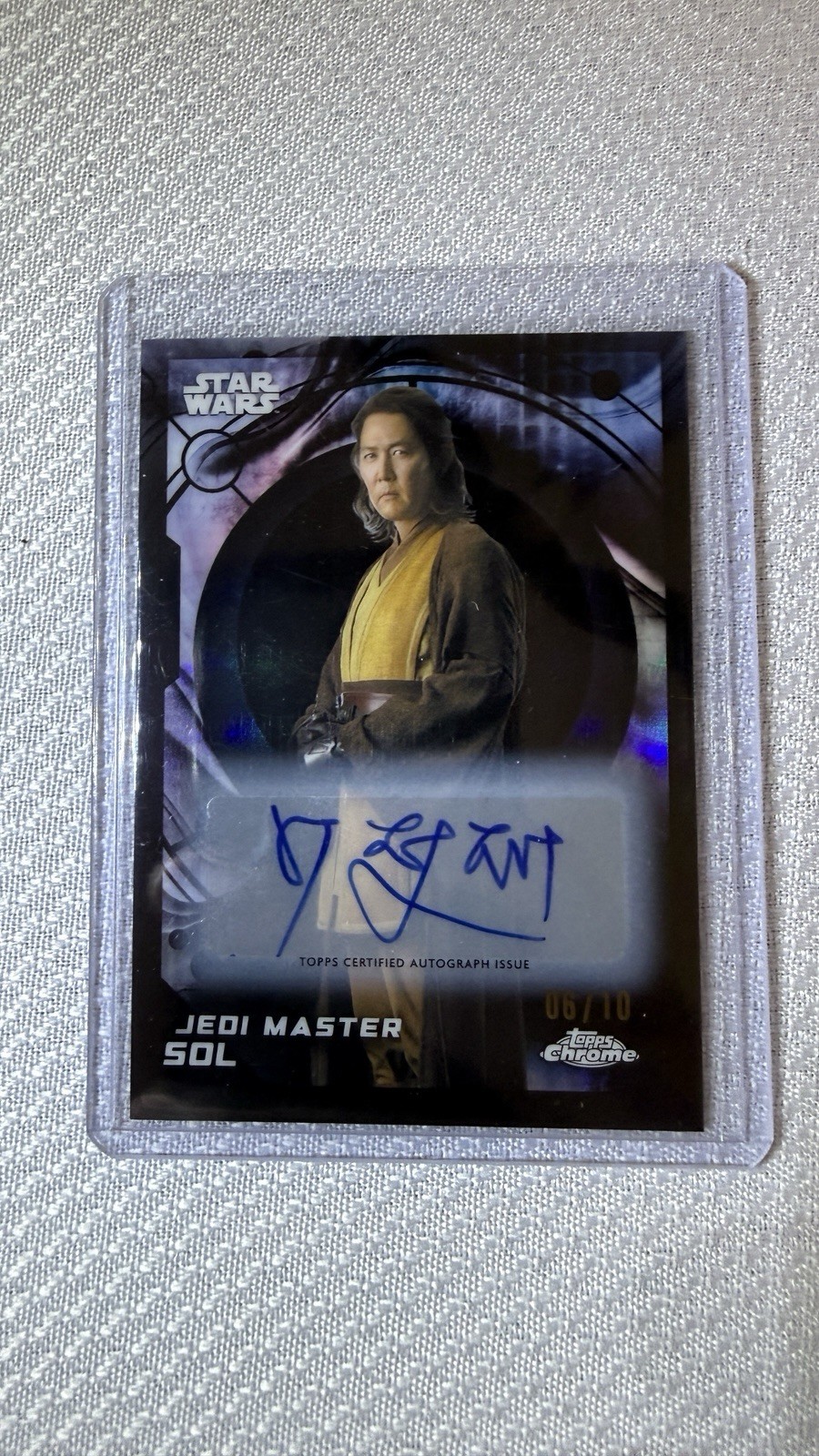 2026 Star Wars Chrome Jedi Master Sol Auto Black /10 Lee Jung-Jae