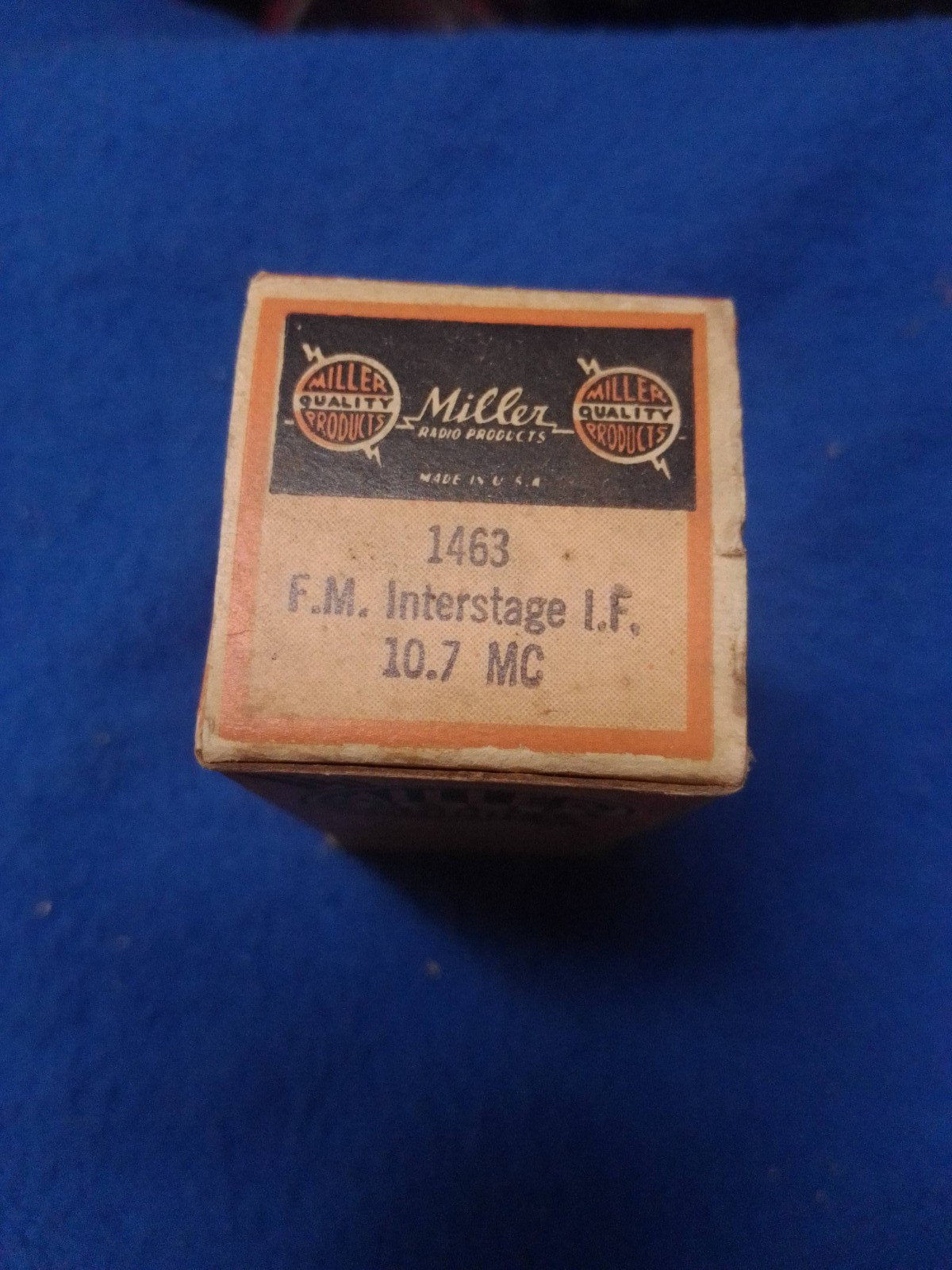 JW MILLER 1463 10.7 MHz INTERSTAGE IF TRANSFORMER f/ FM RECEIVER - NOS