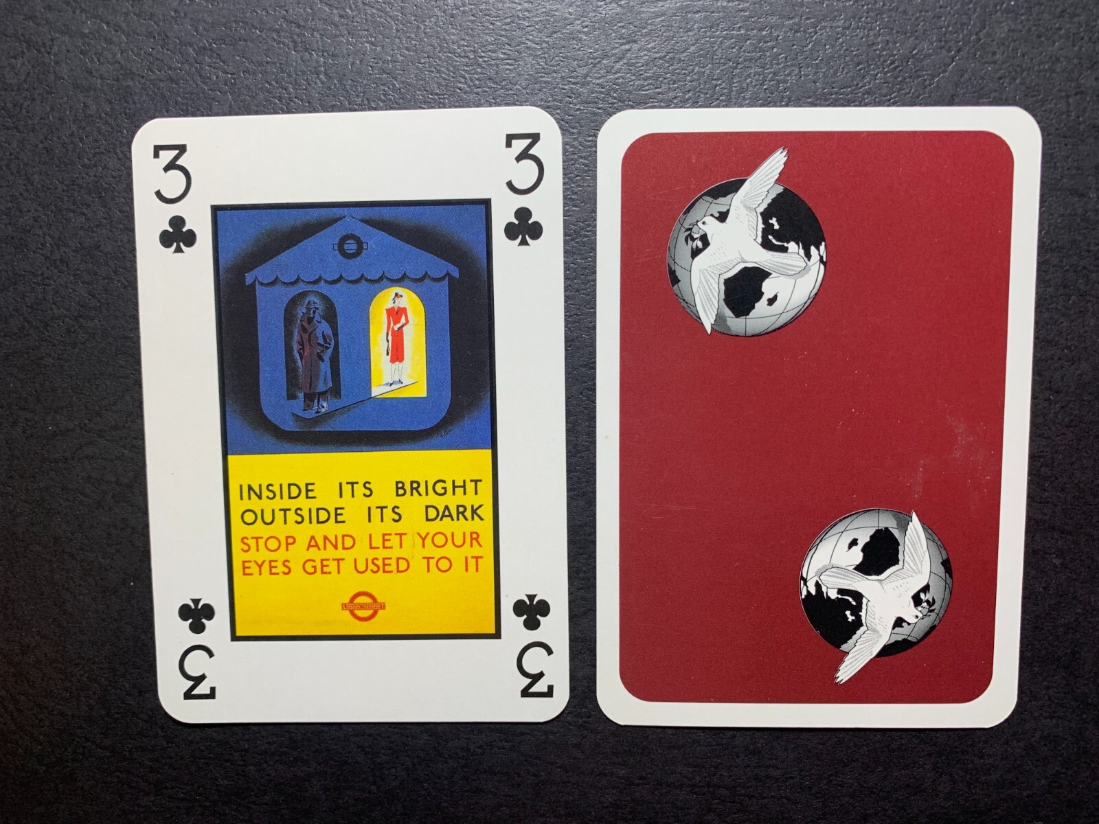 Swap Playing Card   WW11   Historic Poster Card    INSIDE ITS BRIGHT