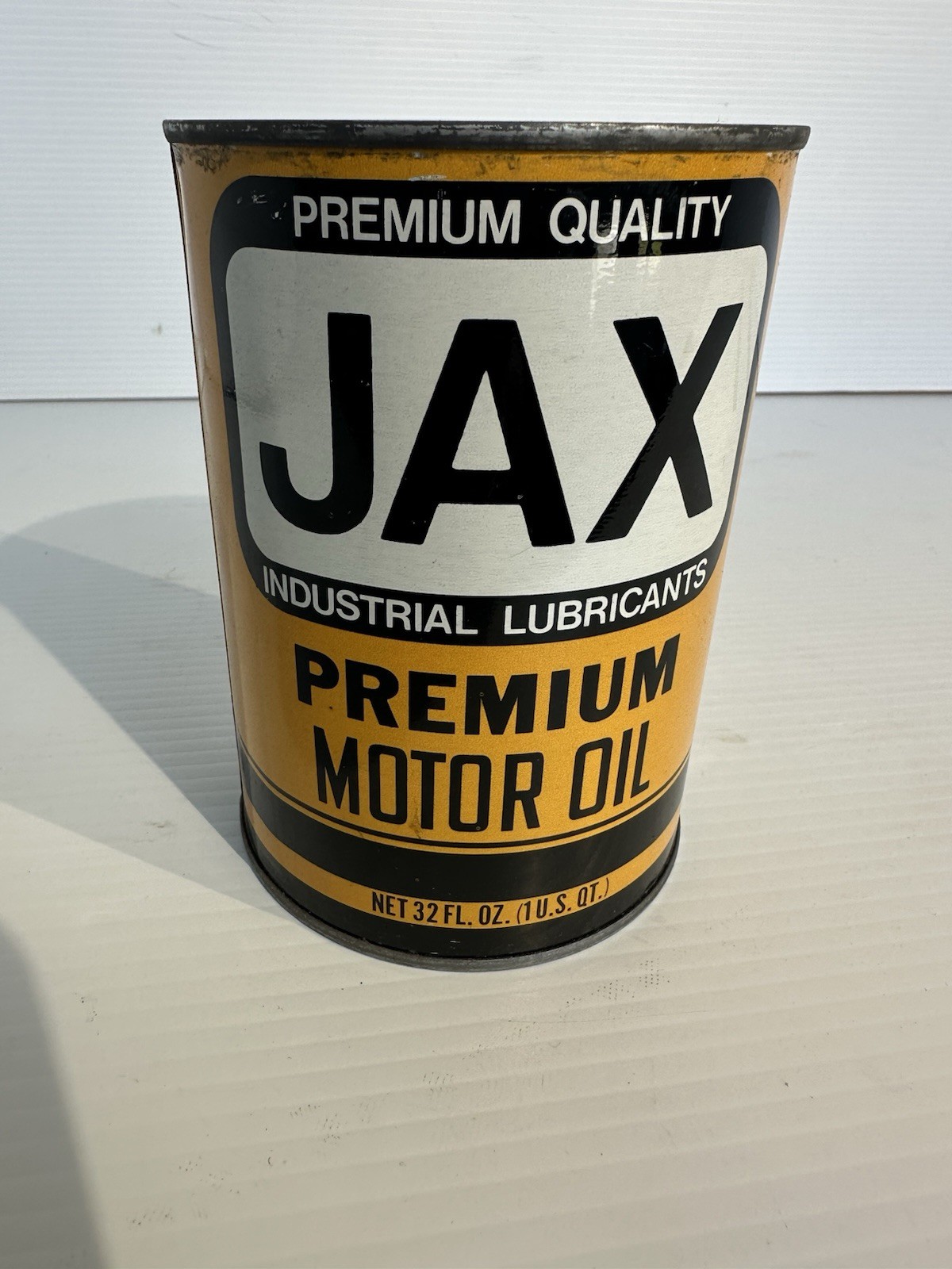 Vintage JAX Premium Motor Oil FULL SEALED 1 Qt Can Milwaukee Wisconsin Behnke