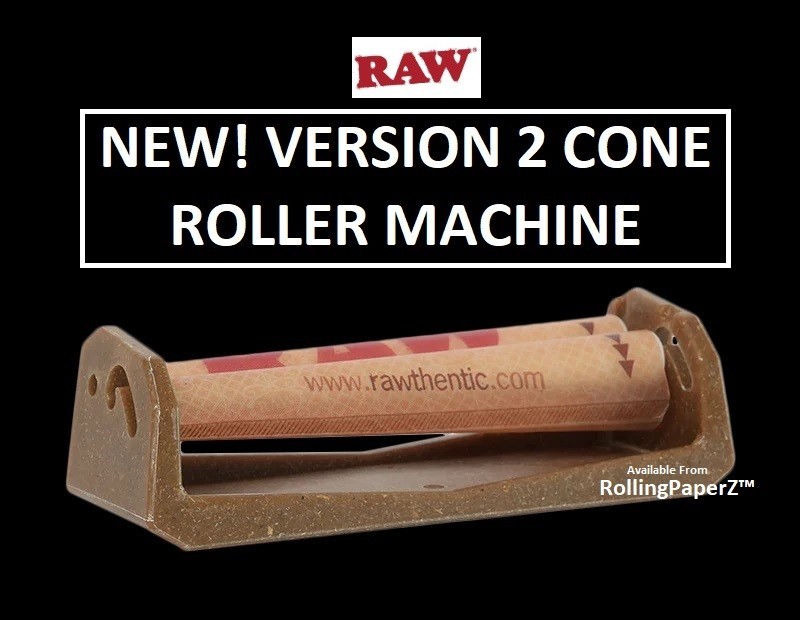 New RAW Version 2 CONE ROLLER ROLLING MACHINE Rolls KING SIZE & 1 1/4 Size Cone