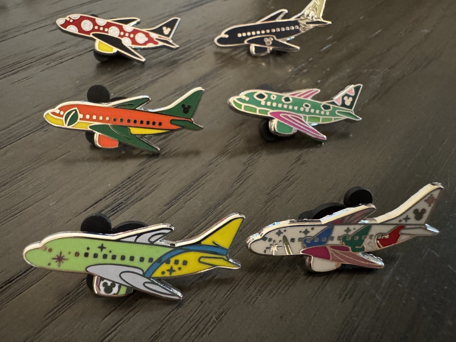 2022-2023 Disney WDW Hidden Mickey CHARACTER PLANES 6 PIN Set