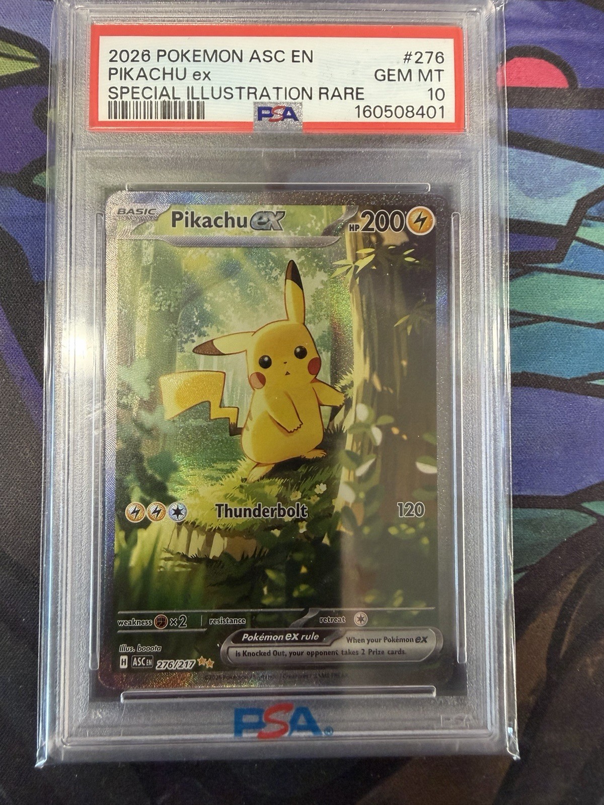 2026 Pokemon ASC EN Pikachu Ex SIR 276/217 PSA 10 GEM MT ⚡️