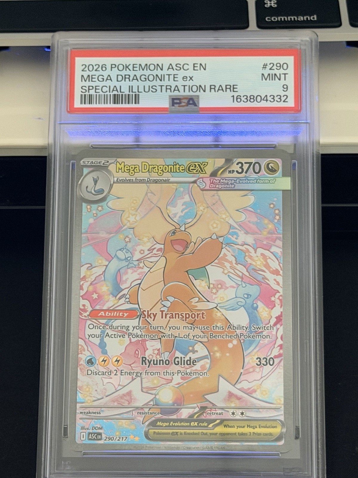 Pokemon TCG: Mega Dragonite ex 290/217 - ME Ascended Heroes SIR - PSA 9