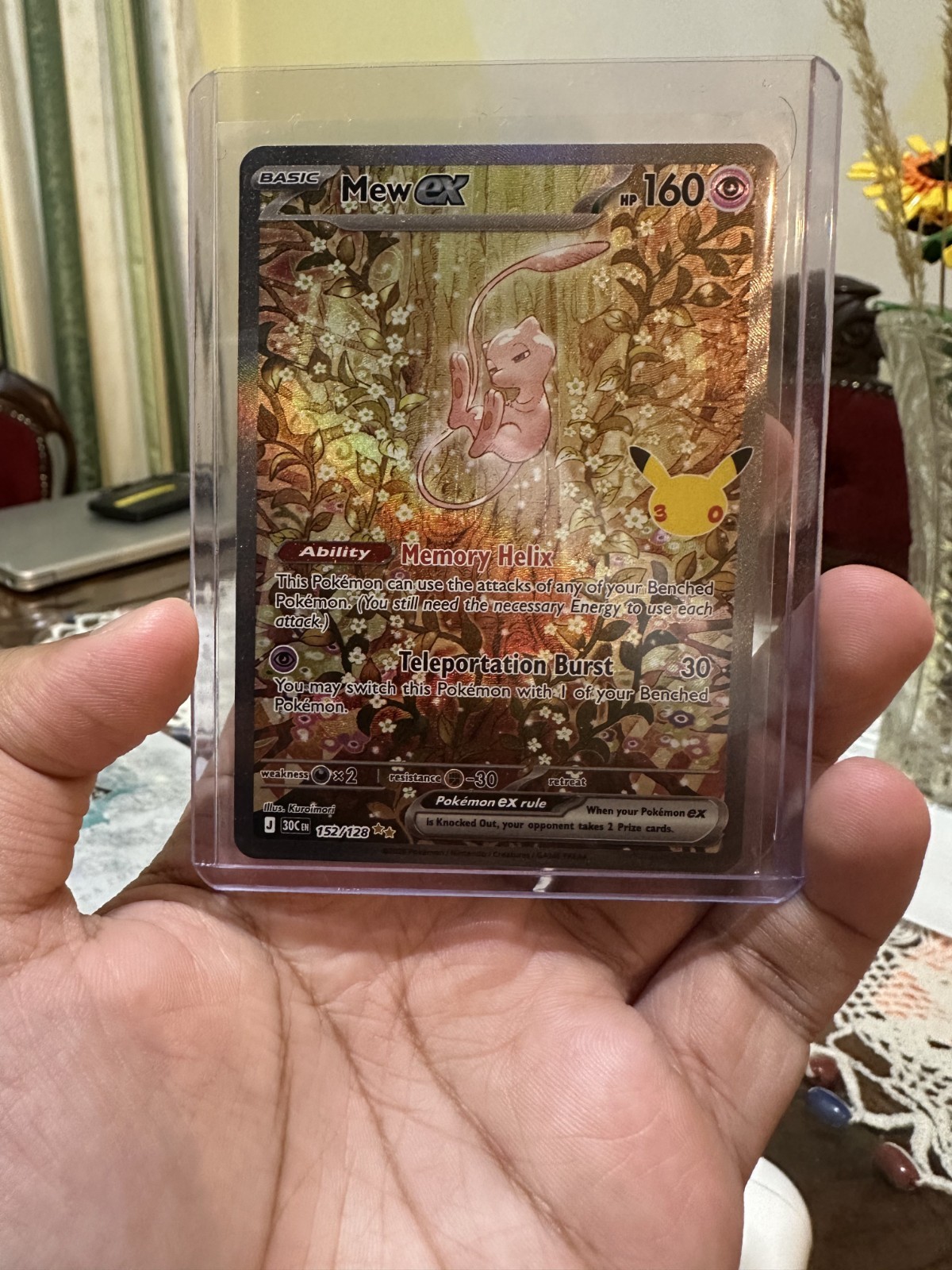 READY TO SHIP Pokémon TCG Mew EX 30th Anniversary Celebration Full Art 152/128