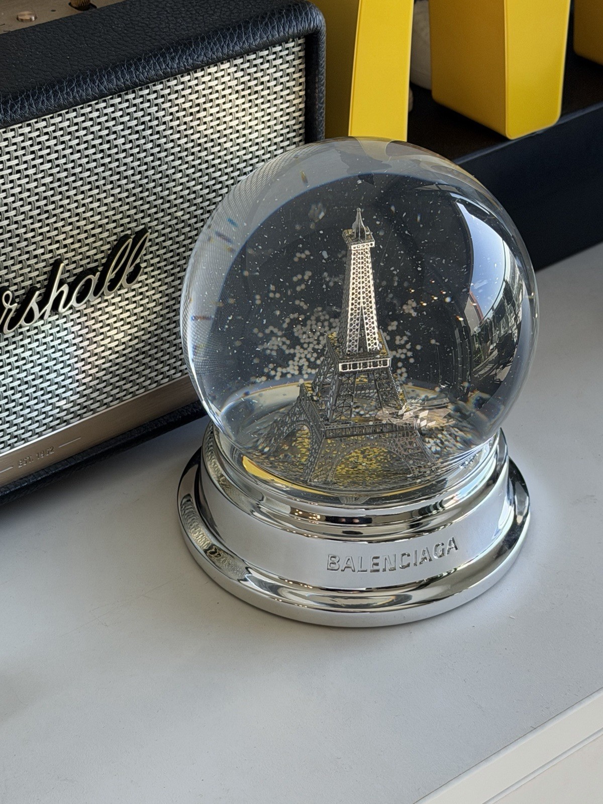 Balenciaga Novelty Snow Globe Eiffel Tower Christmas ornaments with box
