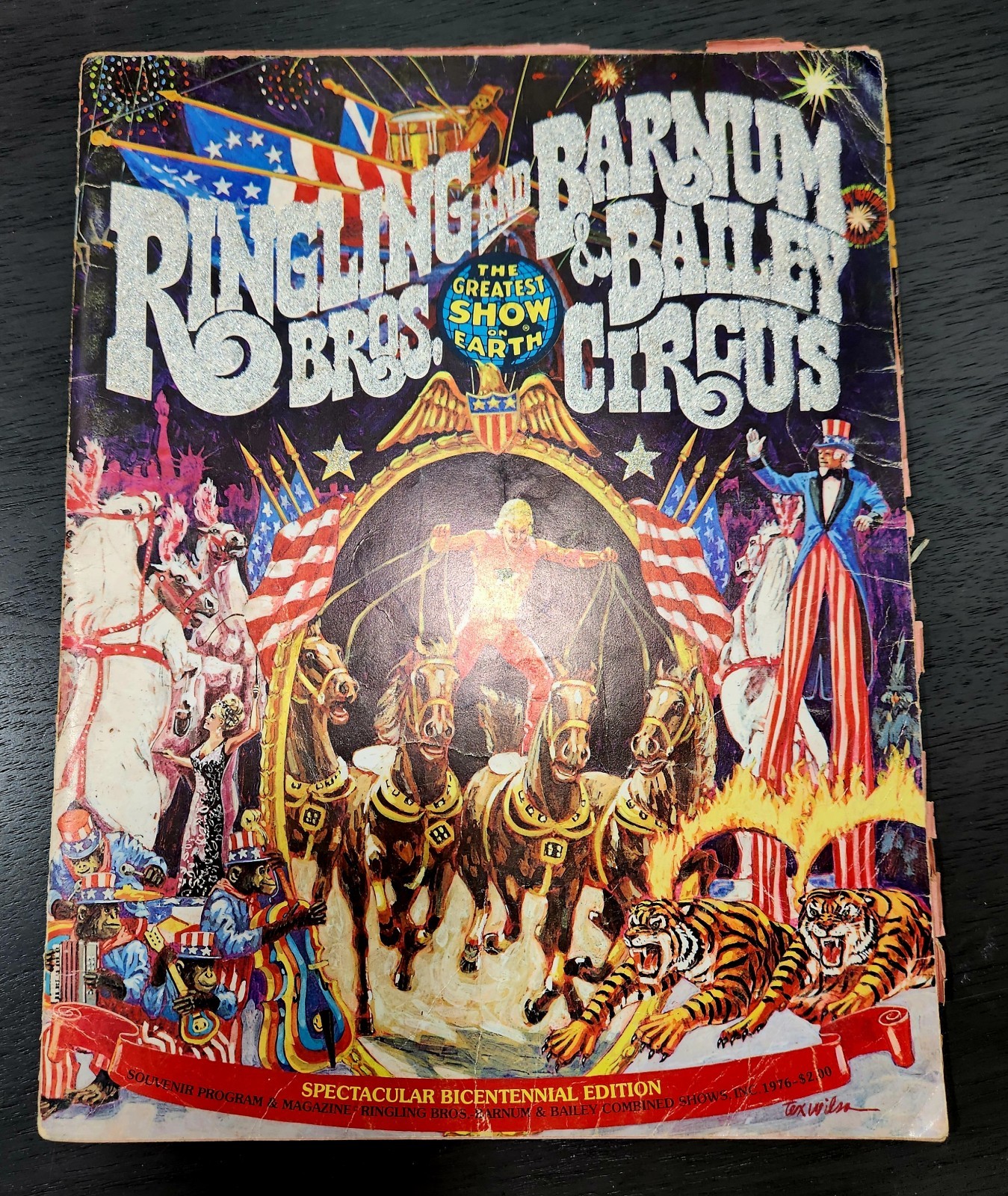 Vintage 1976 Ringling Bros Barnum & Bailey Circus Program Bicentennial Edition