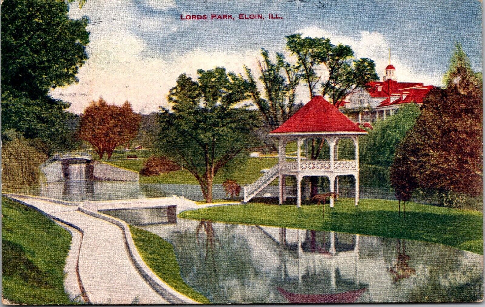 Postcard Lords Park Elgin Illinois *AZ189