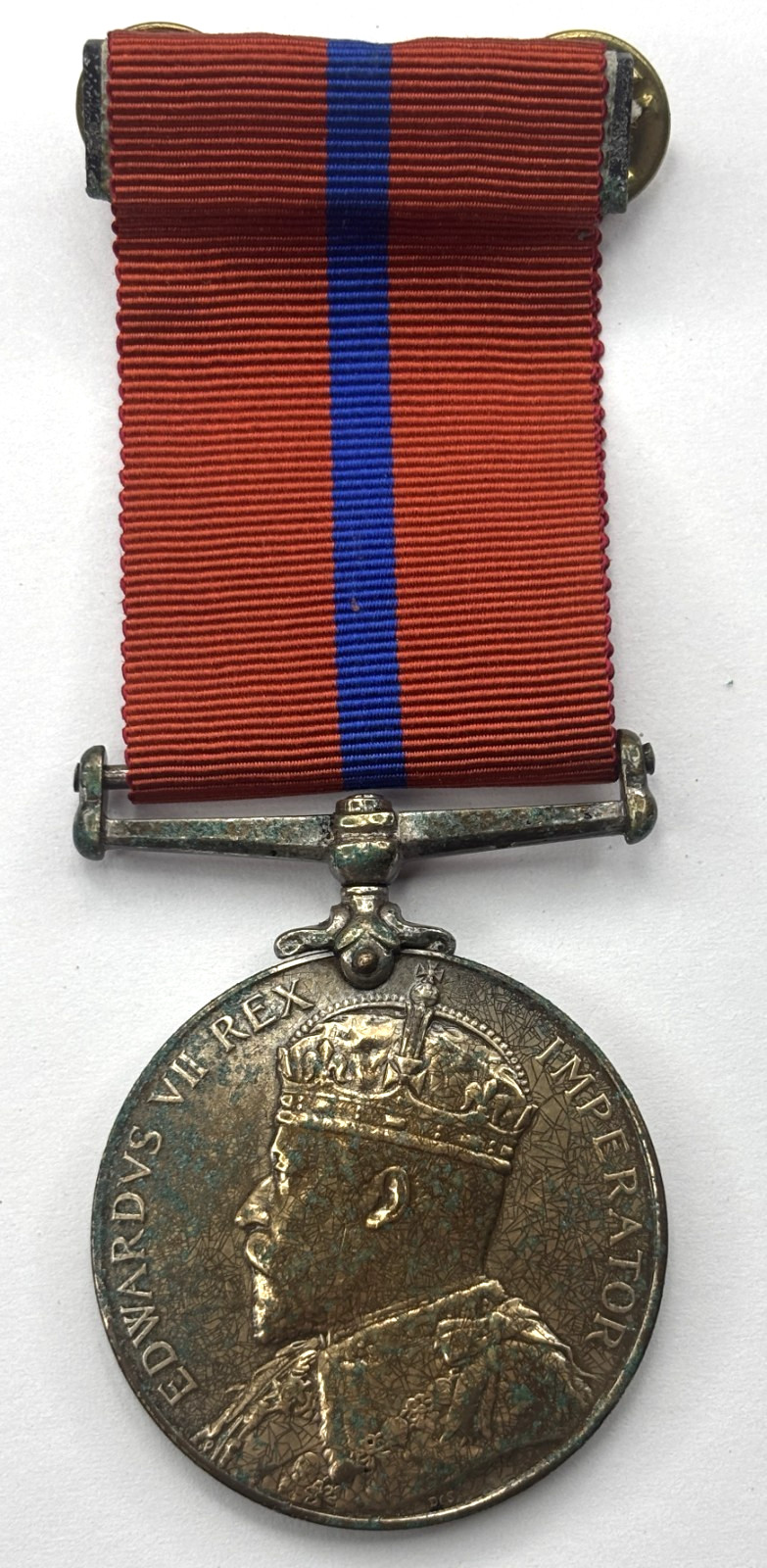 RARE 1902 King Edward VII Coronation Medal L. C. C. M. F. B.  Metro Fire Brigade