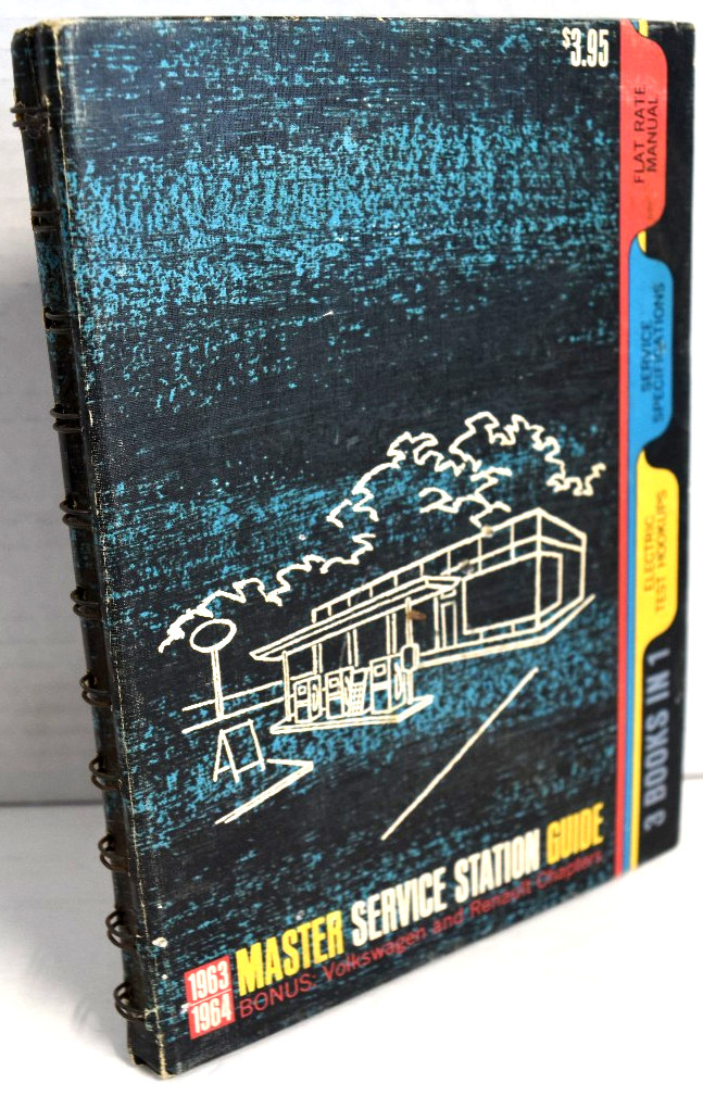 Vintage 1963/1964 Master Service Station Guide, 3 Books in 1, Flat Rate Manual