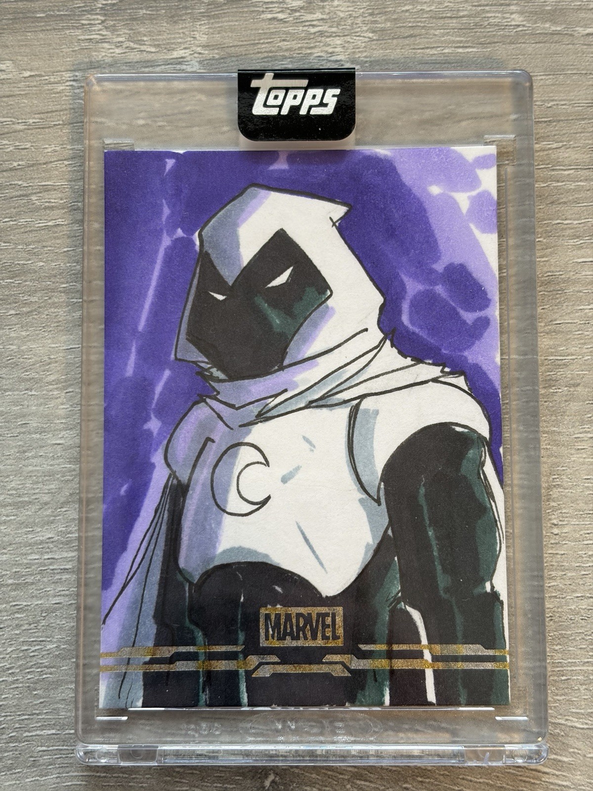 2026 Topps Marvel Mint Moon Knight 1/1 Original Sketch Encased