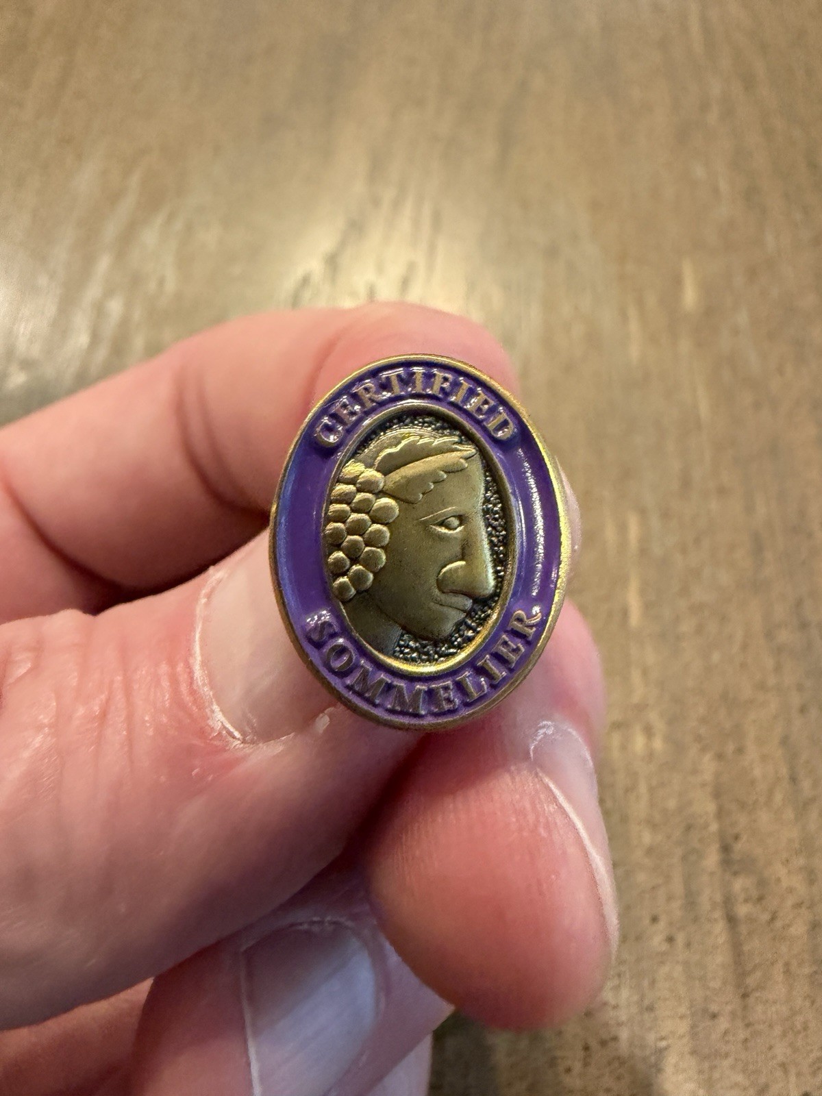 Certified Sommelier Lapel Pin , Vintage Design 
