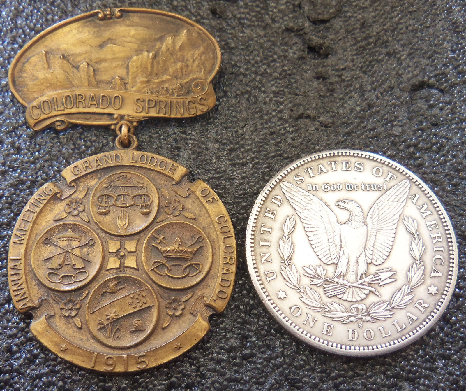Antique 1915 Colorado Springs Grand Lodge Medal Badge Antique 1915 Colorado Springs Grand Lodge Medal Badge