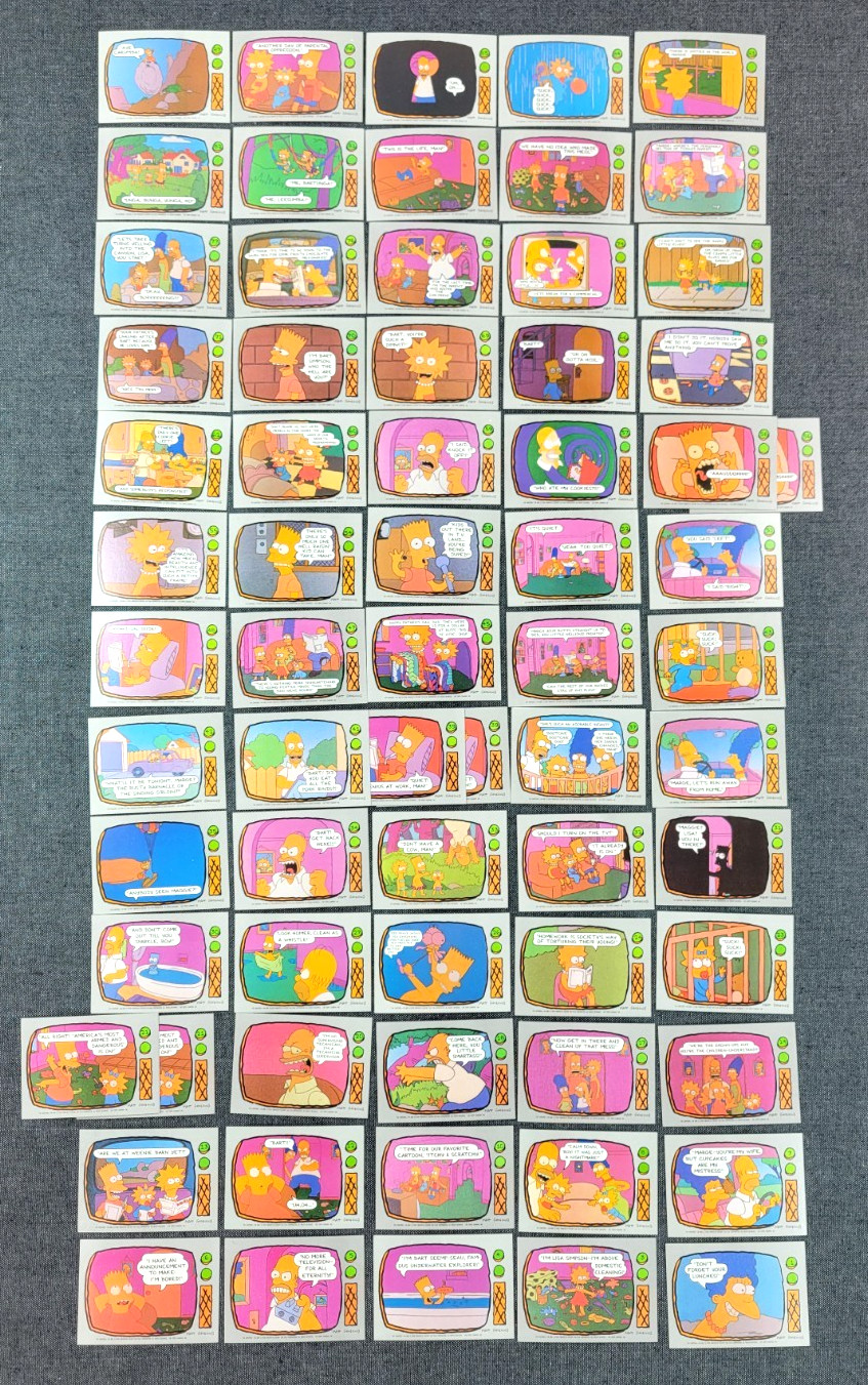Topps The Simpsons 1990 Non-Sport Trading Cards Lot of 68 Incomplete (3 Dupes)