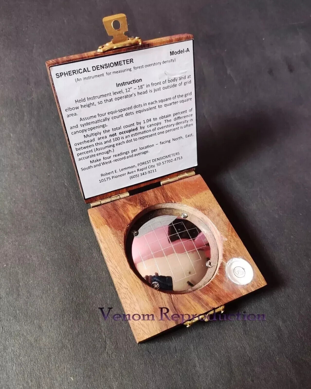 Vintage Working Forestry Suppliers Spherical Crown Densiometer Concave Model A