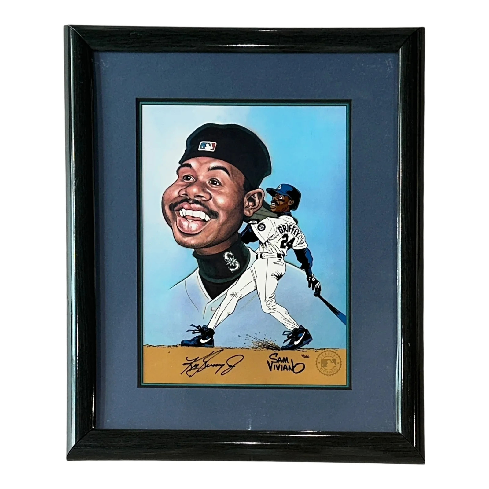 Ken Griffey Jr. Autographed Framed 20x25 Cello Picture - JSA