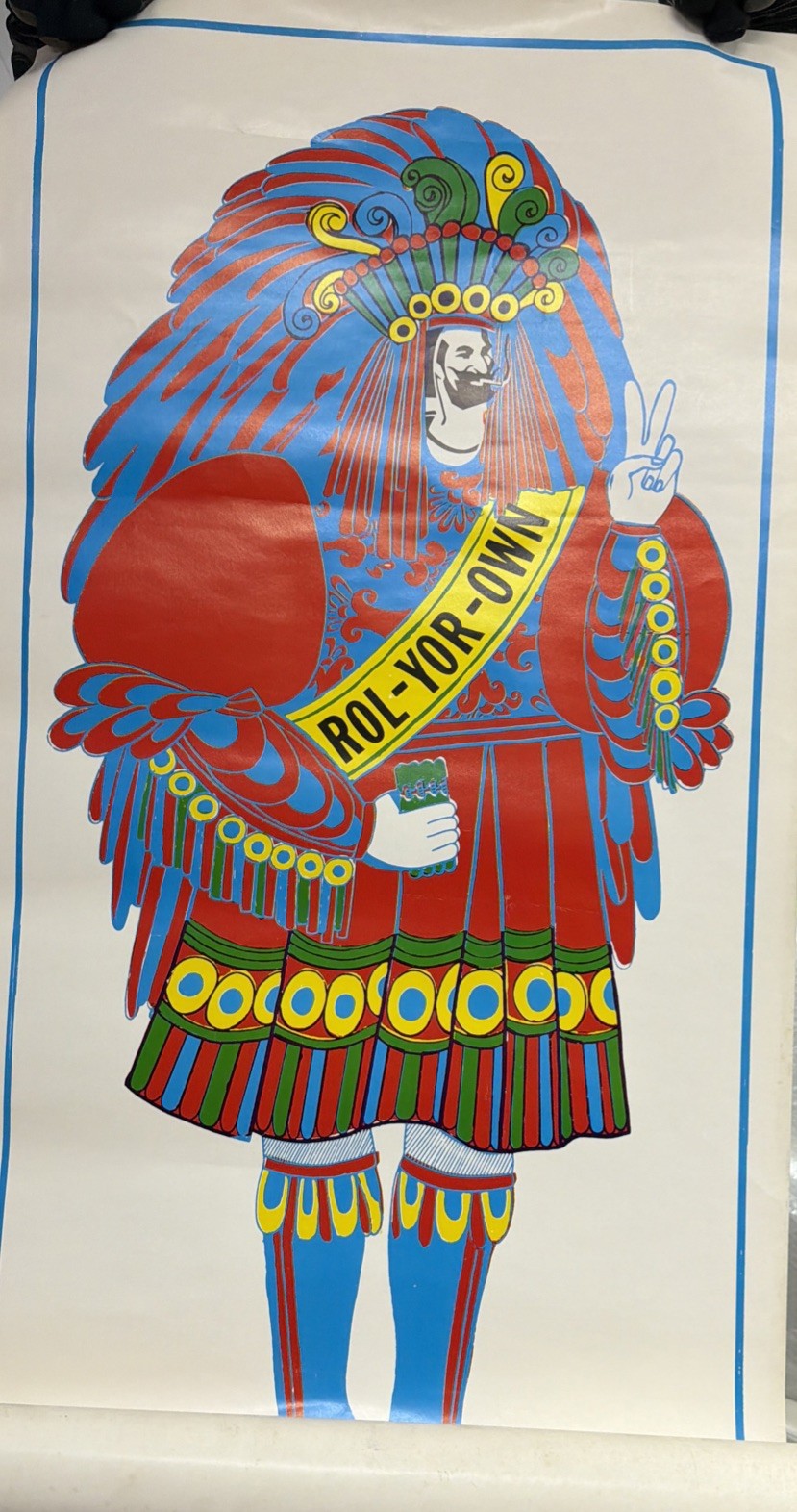 Vintage 1967 Dungee Rol-Yor-Own Tobacco Poster 47x21