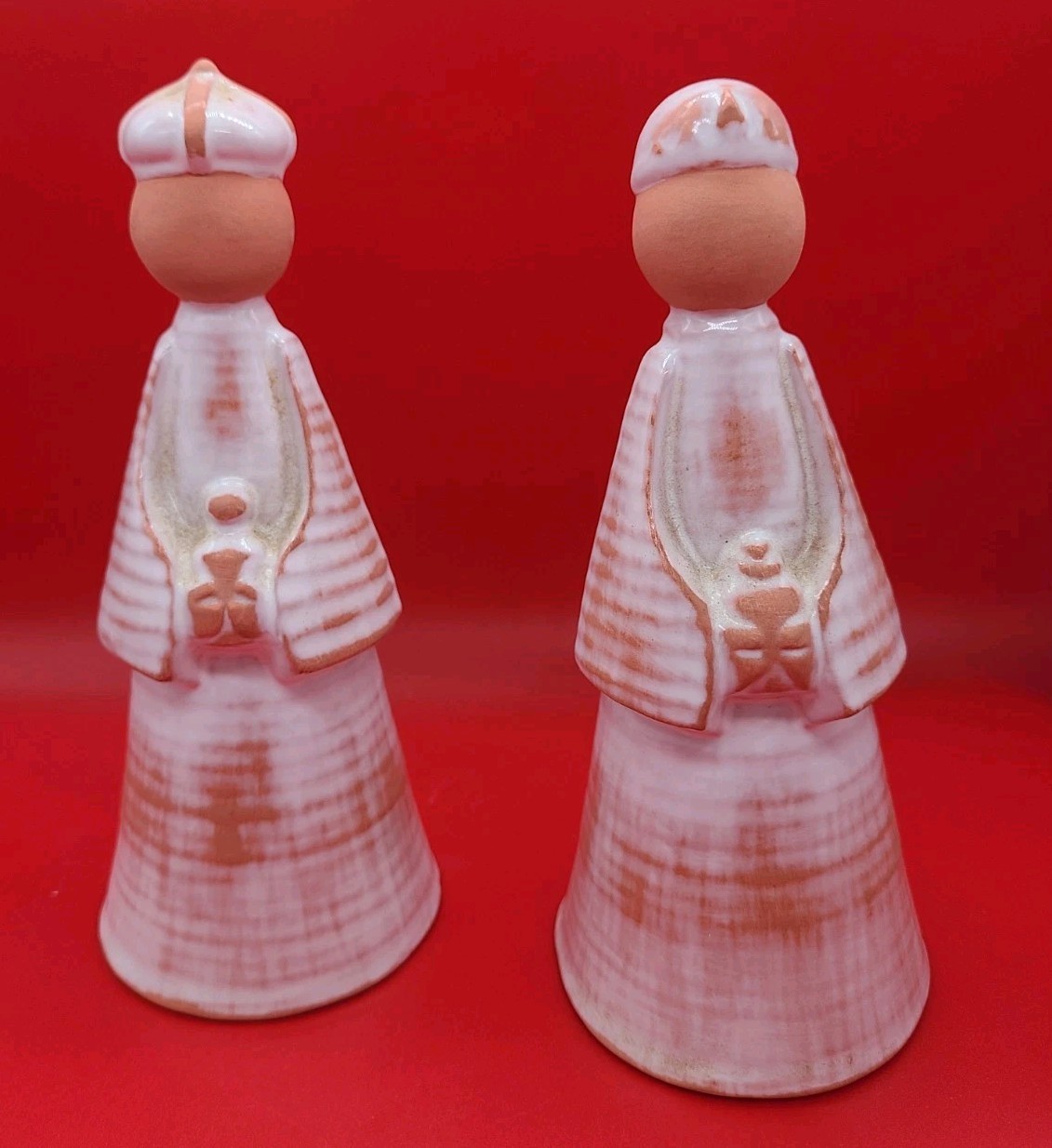 Vintage Nativity Porcelain Wise Men Figurines 7 Inches Tall Angels Unpainted 