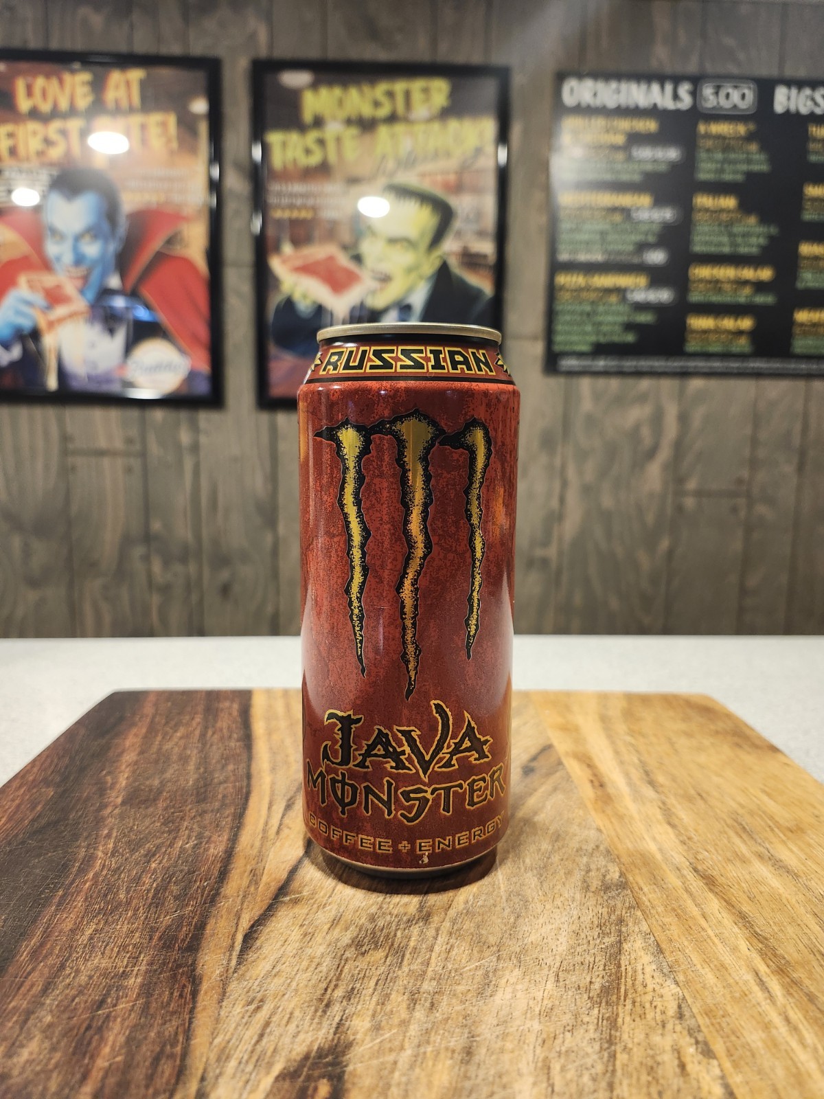 Monster Energy Java Russian - Super Rare - Full Can - Great - Collectable