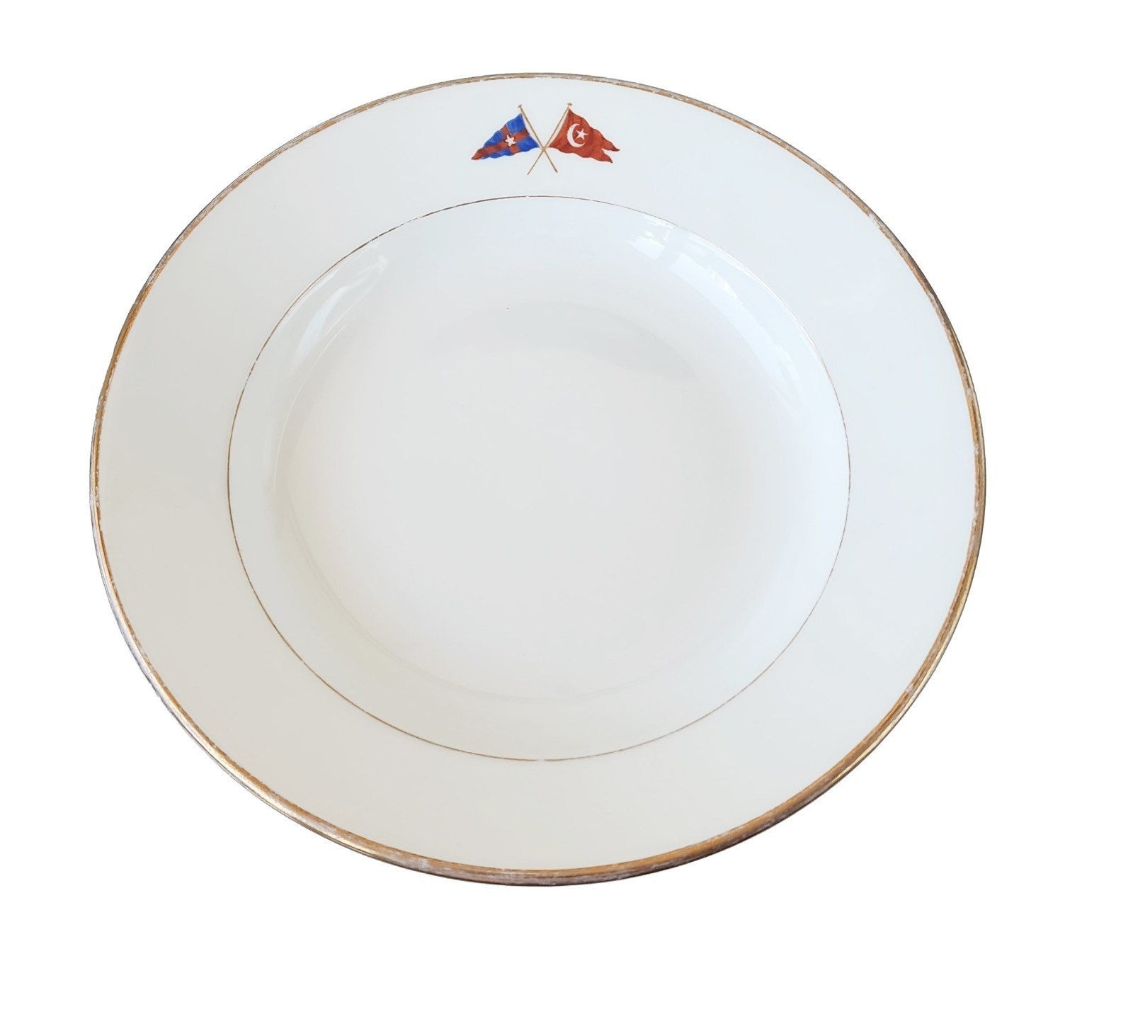 Antique  19th C. J.P. Morgan Corsair II New York Yacht Club Flagship Plate/ Bowl