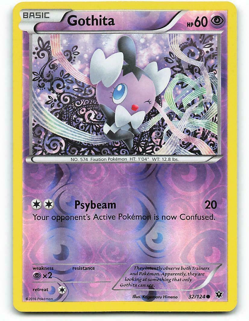 POKEMON CARD REVERSE HOLO GOTHITA 32/124 NO 574 FIXATION POKEMON TCG CCG