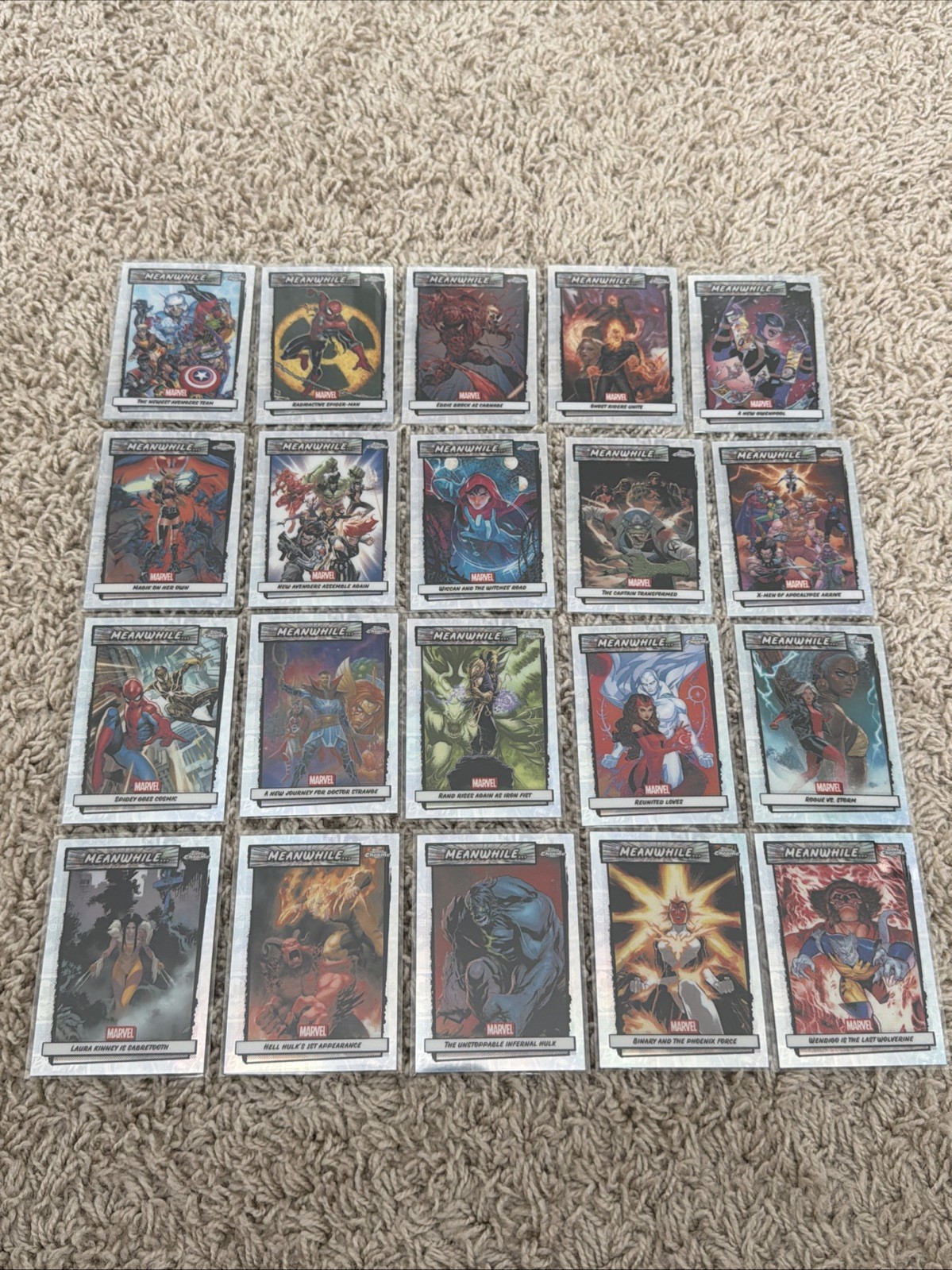 2026 Topps Chrome Marvel Meanwhile Refractor Complete Set 20 Cards (MW 01-20)
