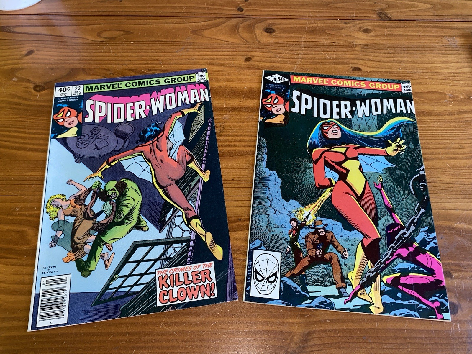 1980 Marvel Comics - Spider-Woman #22 & #36 2-Comic Book Lot G to VG