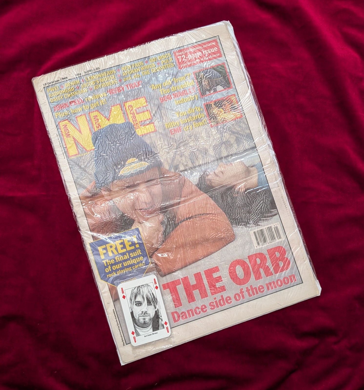 GEM MINT Pack Sealed KURT COBAIN Nirvana ROOKIE CARD 1992 NME Original Paper 🔥