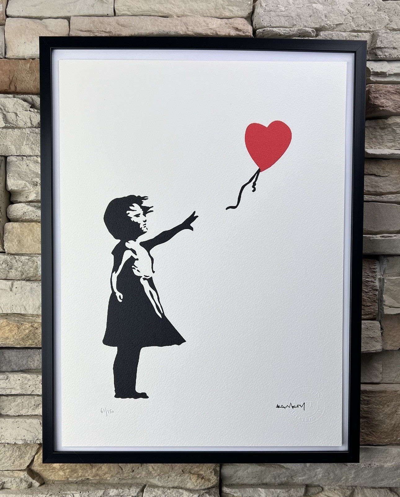 Banksy lithograph 28×38 cm - Limited Edition /150 - Framed + Certificate